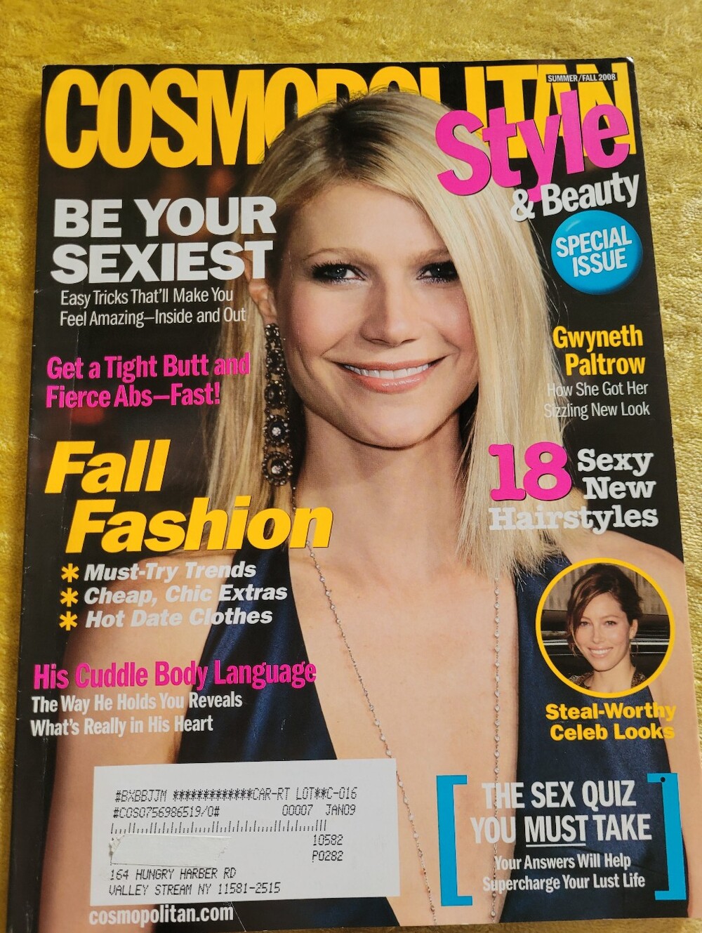 Vintage COSMOPOLITAN STYLE & BEAUTY MAGAZINE GWYNETH PALTROW Summer/Fall 2008